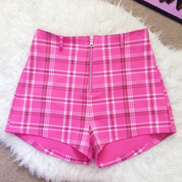 I.AM.GIA Pants - I.AM.GIA x Revolve Polaris Tartan Pink Shorts